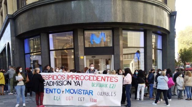 Nueva jornada de huelga en Atento Bilbao, en protesta por los continuos despidos